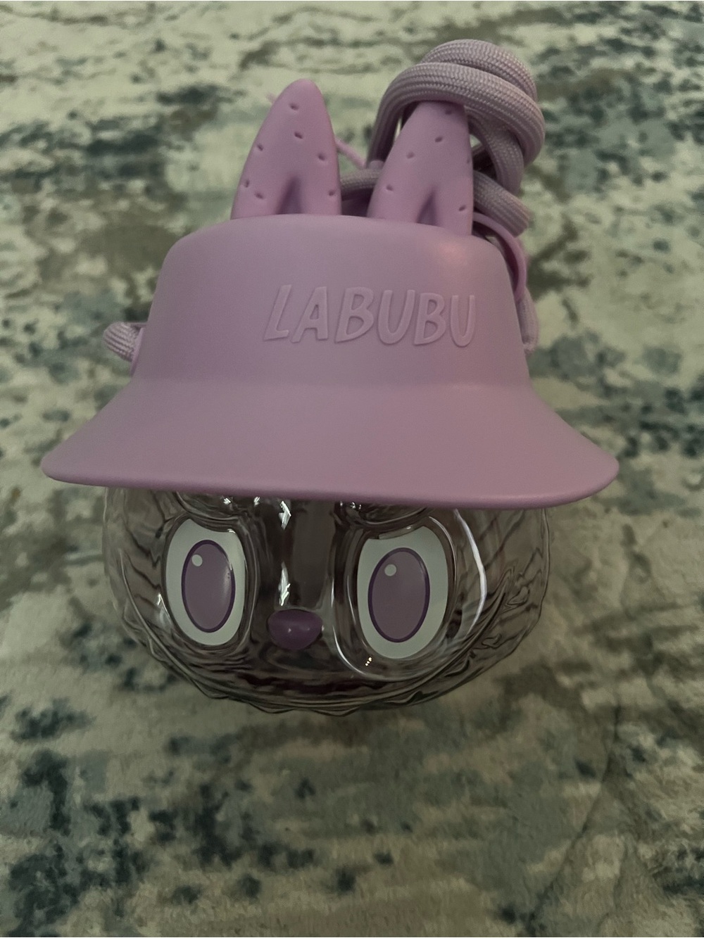 Popmart Wacky Mart Labubu Purple Tumbler with Straps
